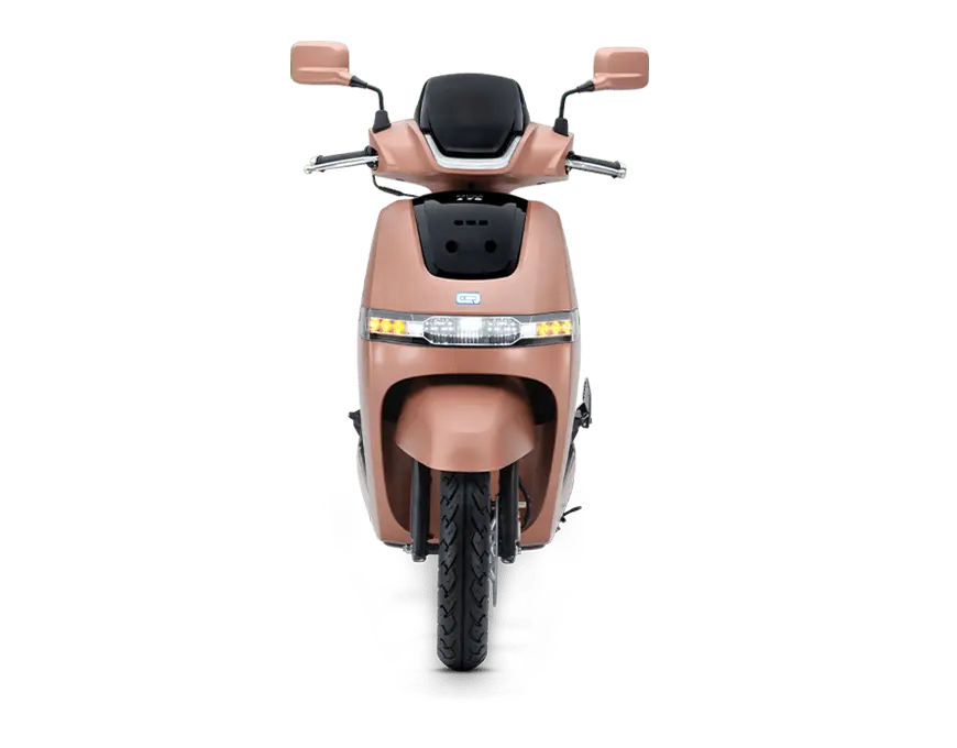 TVS iQube ST Electric Scooter Coral Sand Glossy Colour Front View